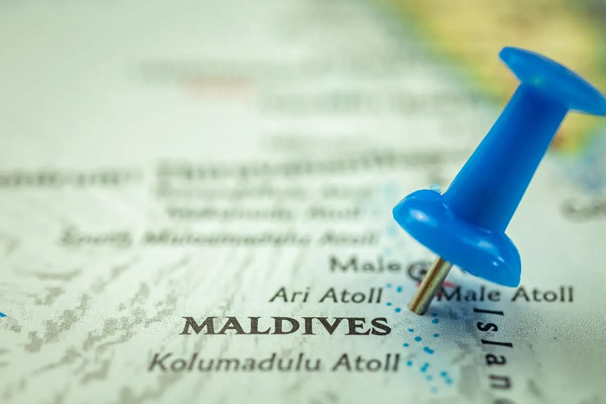 Location Maldives Islands Travel Map