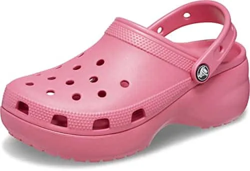 Crocs Womens Classic Platform Clogs Platform Shoes Hyper Pink Omen