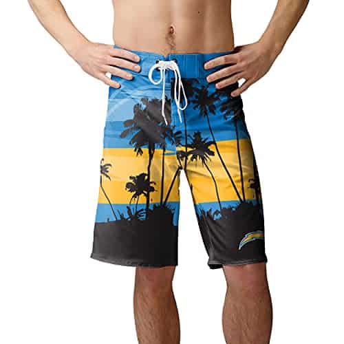 FOCO Los Angeles Chargers NFL Mens Sunset Boardshorts L