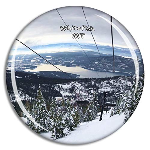 Fridge Magnet Whitefish Mountain Resort Montana USA Travel Souvenir Collection for Gift Home Decoration Office Whiteboard