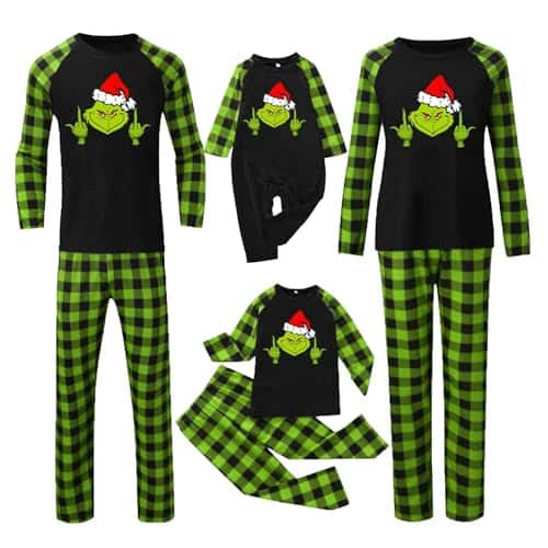 Ogiraw best cyber monday deals Family amazon online Christmas Pajamas Matching Sets Cute Elf Xmas Couples Pj for Couples Holiday Jammies Festival Sleepwear pijamas navideñas familiares en