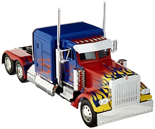 Optimus Prime Truck with Robot on Chassis from Transformers Movie Hollywood Rides Series Diecast Model by Jada