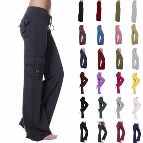Amazon Outlet Store Clearance Prime Deals Pants with Pockets Boot Cut Yoga Pants with Pockets Criss Cross Leggings for Women Short Flare Leggings Womens Flared