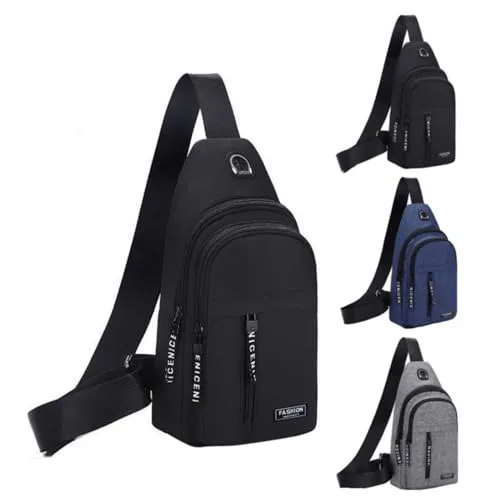 Multipurpose Strap Bag Crossbody Backpack With Headphone Hole Hiking Backpack Shoulder Bag For Men & Women