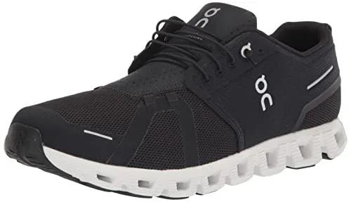 On Men's Cloud Sneakers, BlackWhite, edium US