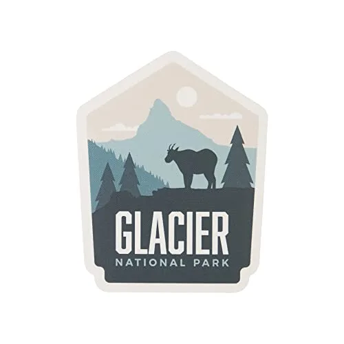 Vagabond Heart Glacier National Park Sticker Weatherproof Vinyl Souvenir Decal