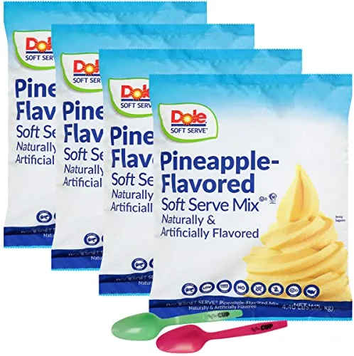 By The Cup Mood Spoons Intended for & Includes, Dole Pineapple Lactose Free Soft Serve Mix, Pound Bulk Bags