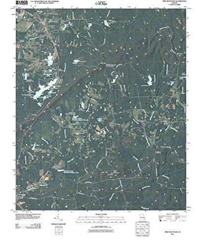 Georgia Maps Pine Mountain, GA USGS Historical Topographic Wall Art in x in