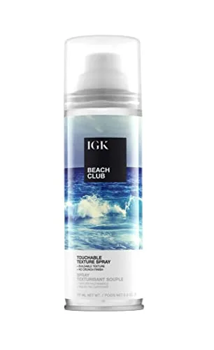 IGK BEACH CLUB Touchable Texture Spray Hold + Volume + Lightweight Vegan + Cruelty Free Oz
