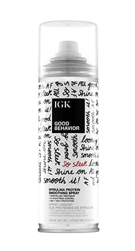 IGK GOOD BEHAVIOR Spirulina Protein Smoothing Spray Keratin Like Treatment + Frizz Control + Heat Protectant Vegan + Cruelty Free Oz