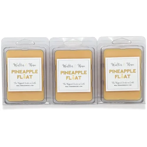 Walter & Rosie Candle Co.   Pineapple Float   Pack   Wax Melt Inspired by Disney Scents & Dole Whip   The Happiest Scents on Earth   Soy Blend   Up to Hrs
