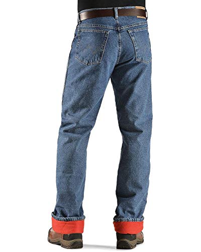Wrangler mens Rugged Wear Woodland Thermal jeans, Stonewashed Denim, x L US