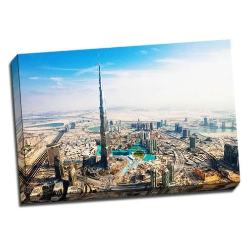 Panther Print Large Burj Khalifa Dubai Scenic Landscape Framed Canvas Picture Wall Art Print XInches Ax Cm