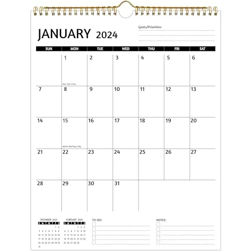 Wall Calendar  Calendar all, onthly Calendar, Jan   Jun , x In, Calendar with Large Blocks, Thick Paper, Holidays, To do  Notes, Great for Organizing