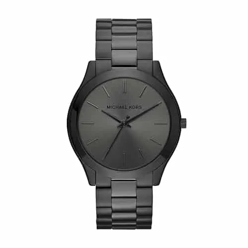 Michael Kors Slim Runway Three Hand Black Stainless Steel Men's Watch (Model MK)