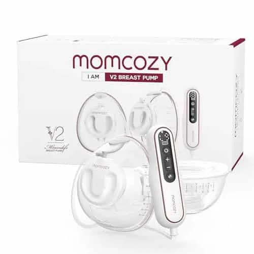 Momcozy Ultra Light Hands Free Breast Pump V Potent Wearable Pump with Pumping Combinations Low Noise Painless Portable Double Electric Pump Mm Flange