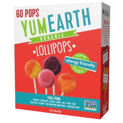 YumEarth Organic Pops Variety Pack Fruit Flavored Favorites Lollipops Allergy Friendly Gluten Free Non GMO Vegan No Artificial Flavors or Dyes